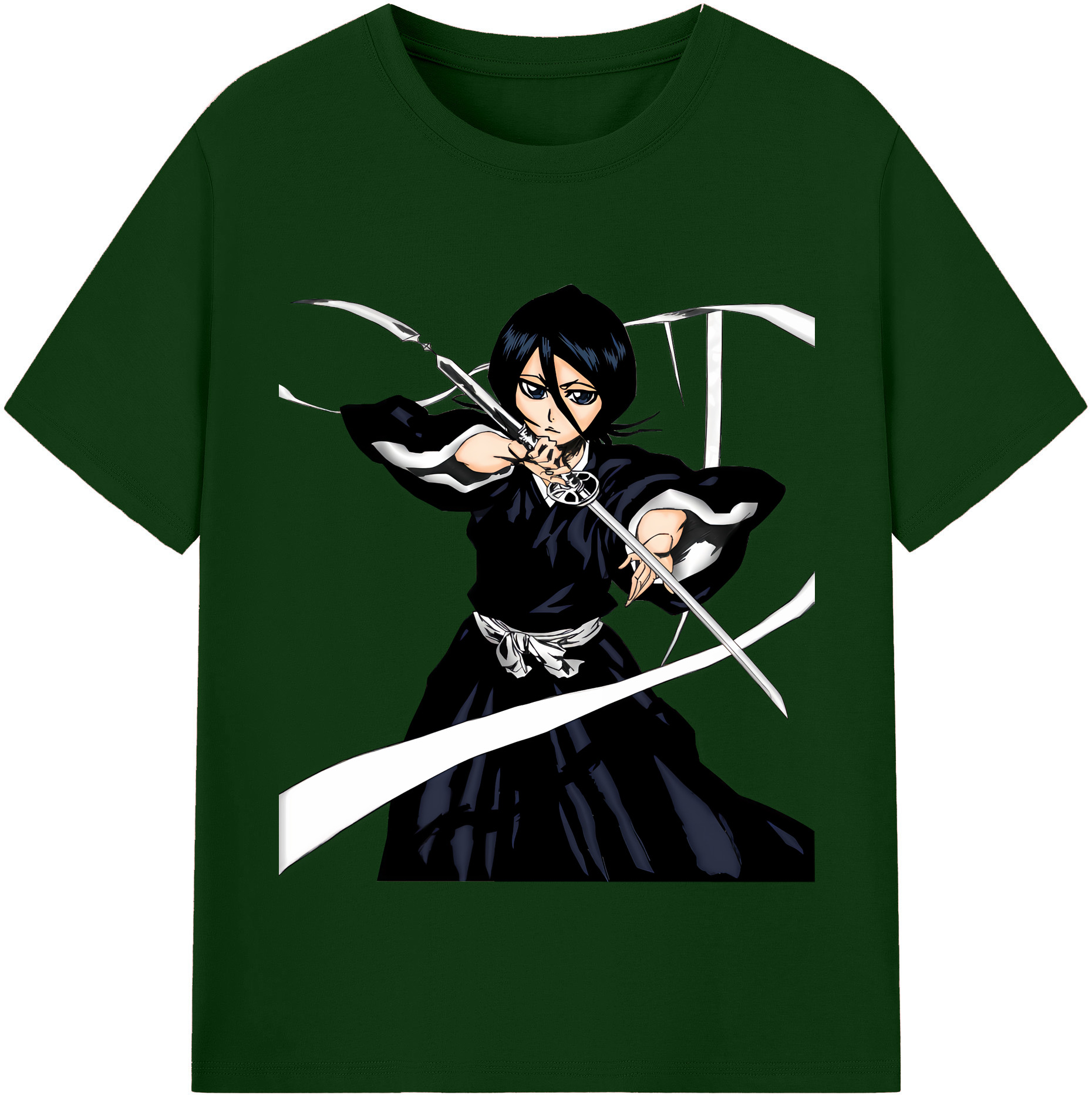 （画像用） ブリーチ 朽木ルキア BLEACH Kuchiki Rukia 綿100％半袖Tシャツ（フロントプリント）